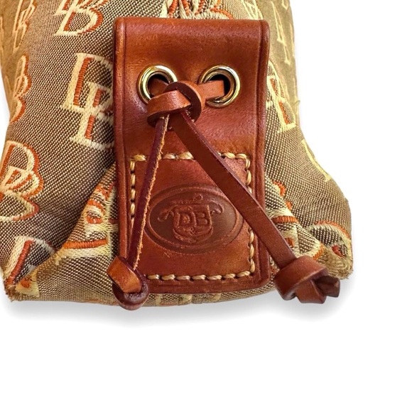 Dooney & Bourke Brown Monogram Hobo Bag and Donney Charm - Picture 6 of 14